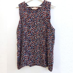Marni Silk Tank Top Floral Leaf Print